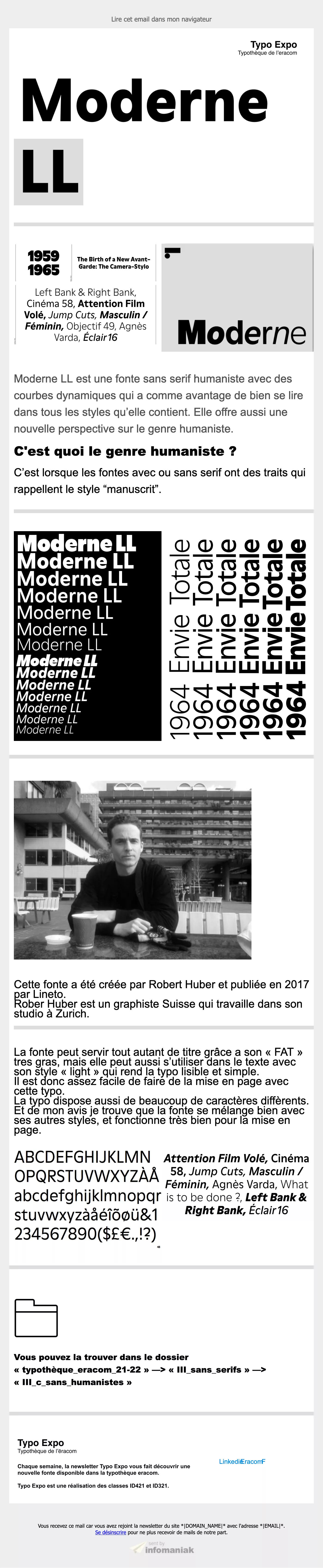 Spécimen Moderne LL